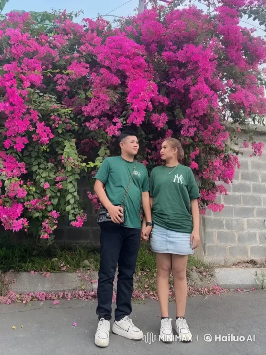 Kung Fu Masters in Bougainvillea Scene Showdown – AI Generated Video | Hailuo AI