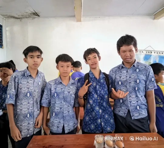 Four Students Showcase Kung Fu Skills in Classroom – AI Generated Video | Hailuo AI