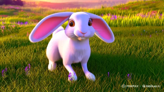Enchanting Meadow: Graceful Hare Binky's Joyful Dance – AI Generated Video | Hailuo AI
