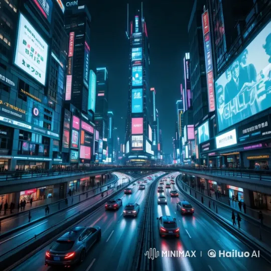 Neon City: A Futuristic Urban Symphony – AI Generated Video | Hailuo AI