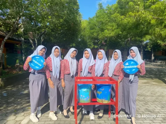 Schoolgirls Perform Kung Fu with 'ORGANIK' Signs in Courtyard – AI Generated Video | Hailuo AI