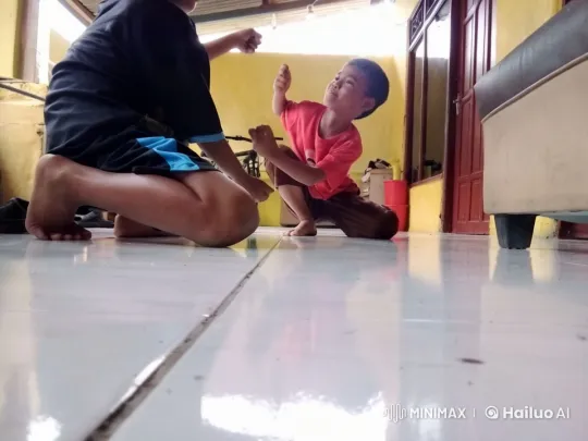 Children's Playful Kung Fu Fight in a Room – AI Generated Video | Hailuo AI
