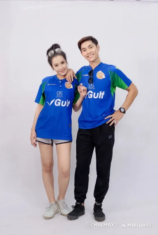 Couple Performing Synchronized Kung Fu in Matching Jerseys – AI Generated Video | Hailuo AI