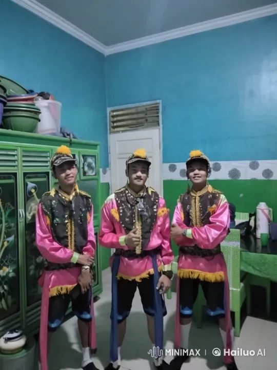 Traditional Attired Men Perform Kung Fu in Colorful Setting – AI Generated Video | Hailuo AI