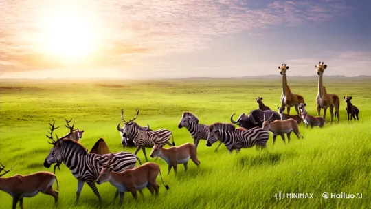 Predators and Prey: A Serenely Violent Struggle – AI Generated Video | Hailuo AI