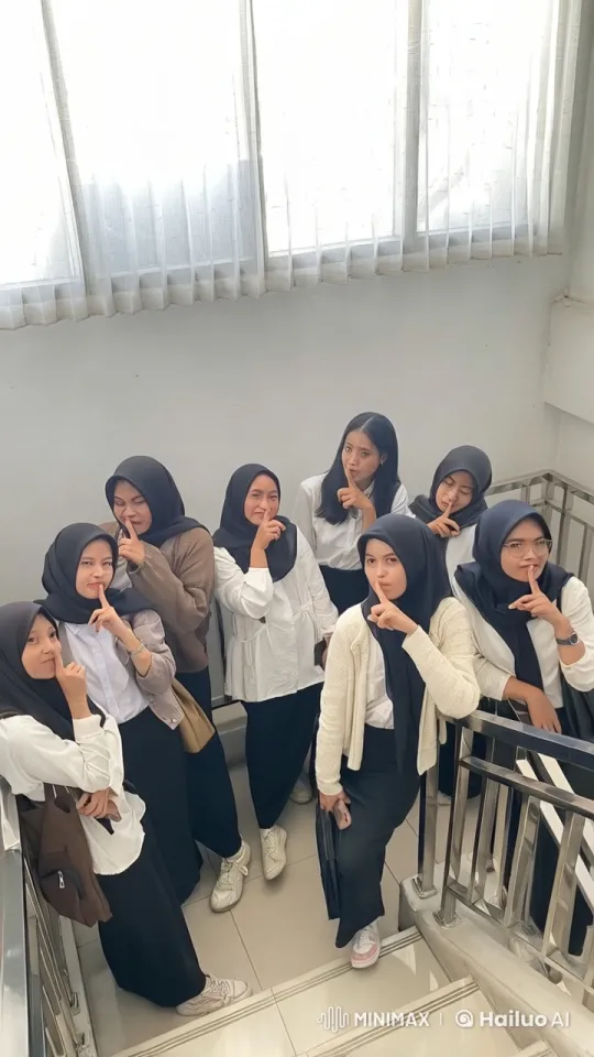 Young Women Perform Synchronized Kung Fu in Stairwell – AI Generated Video | Hailuo AI