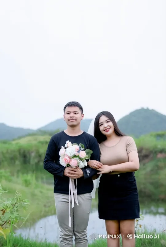 Couple Showcases Kung Fu Skills in Serene Landscape – AI Generated Video | Hailuo AI