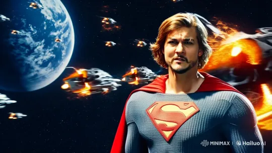 Superman Battles Aliens in Stunning Deep Space Scene – AI Generated Video | Hailuo AI