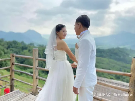 Elegant Couple Performs Kungfu Wedding Dance – AI Generated Video | Hailuo AI