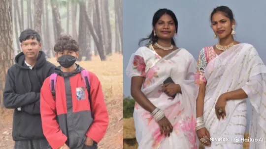 Affectionate Couples Share Kisses in Nature and Sarees – AI Generated Video | Hailuo AI