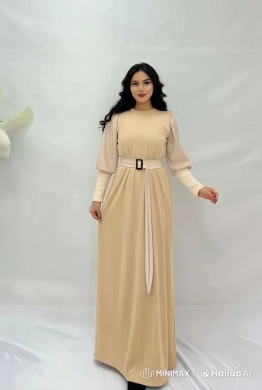 Elegant Girl in Beige Coat with Red Bag Walking – AI Generated Video | Hailuo AI