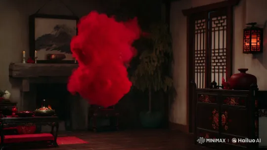 Chinese Woman Possessed by a Demon in a Mysterious Red Smoke – AI Generated Video | Hailuo AI