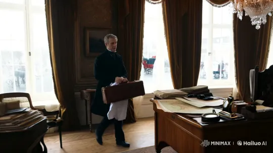 19th-Century Man Prepares for a Journey in an Elegant Room – AI Generated Video | Hailuo AI