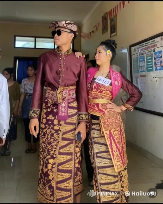 Balinese Couple Embraces in Traditional Attire – AI Generated Video | Hailuo AI