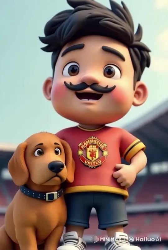 Boy and Dog Sing Christmas Carols in Stadium – AI Generated Video | Hailuo AI