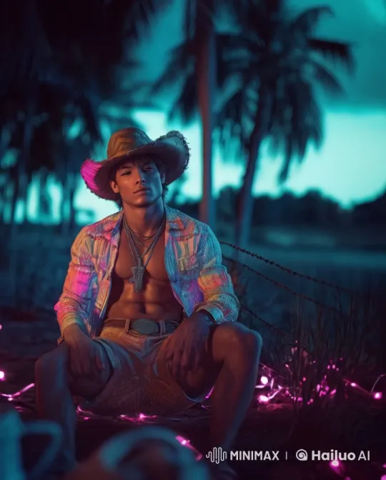 Man Sleeping Under Palm Trees at Dawn – AI Generated Video | Hailuo AI