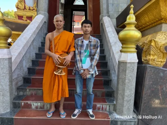 Monk and Man Engage in Intense Temple Kung Fu Duel – AI Generated Video | Hailuo AI