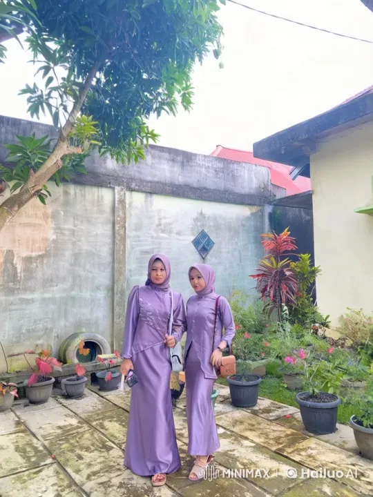 Purple Hijabis Perform Graceful Kungfu in Garden – AI Generated Video | Hailuo AI