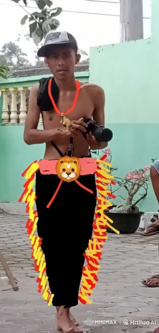 Colorful Lion-Costumed Dancer in Outdoor Setting – AI Generated Video | Hailuo AI