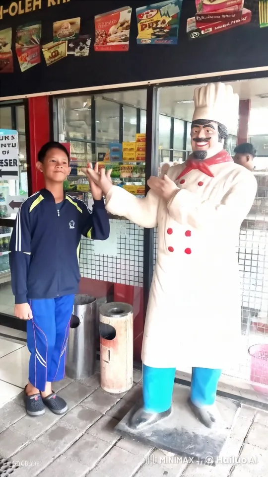 Boy Performs Martial Arts in Front of Store – AI Generated Video | Hailuo AI