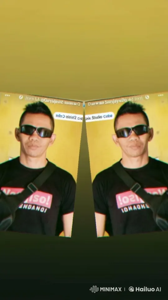 Symmetrical Split-Screen Video with Mirrored Individuals – AI Generated Video | Hailuo AI