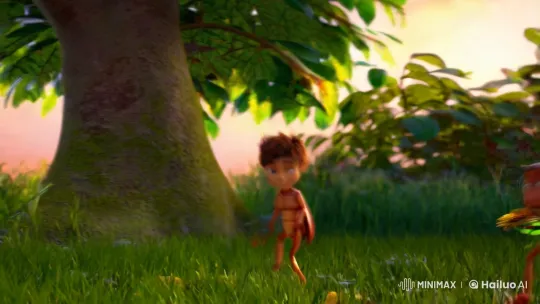 Charming Beetle and Diligent Ant in Animated Garden Scene – AI Generated Video | Hailuo AI