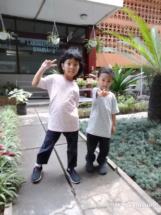 Children Perform Playful Kung Fu in Garden Setting – AI Generated Video | Hailuo AI