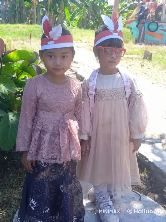 Traditional Attired Girls Stand Outdoors – AI Generated Video | Hailuo AI