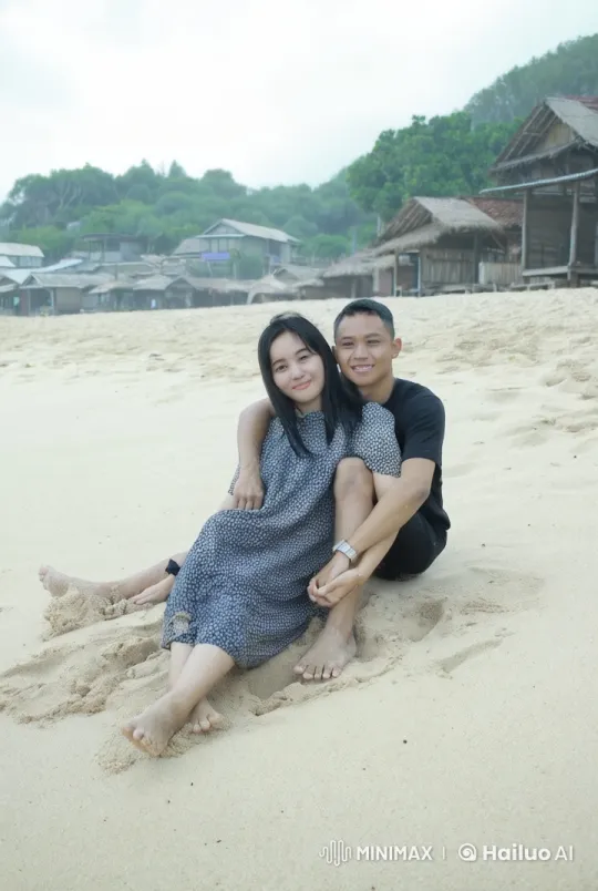Couple Practicing Martial Arts on a Beach – AI Generated Video | Hailuo AI
