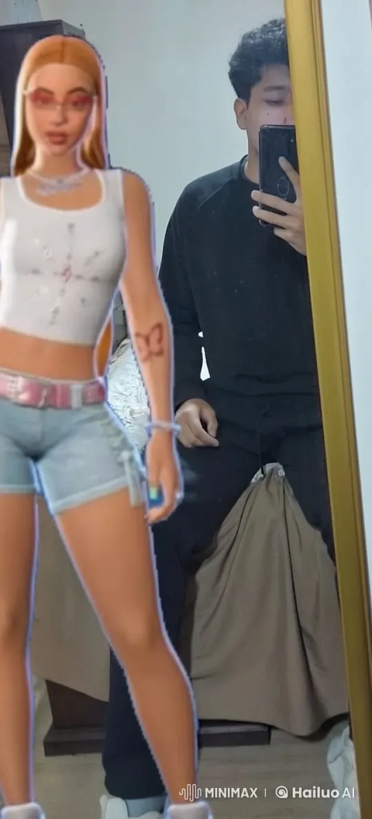 Animated Character Kisses Selfie-Taker in Gentle, Heartfelt Moment – AI Generated Video | Hailuo AI