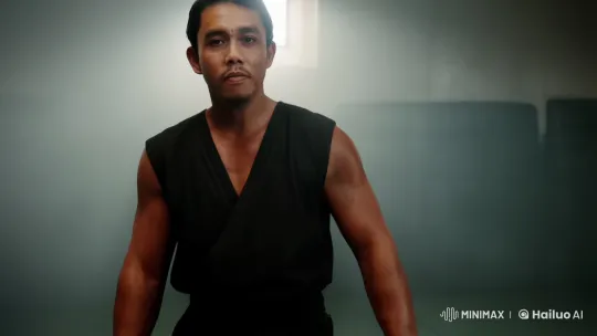 Martial Artist's Intense Training Meets Tender Moment – AI Generated Video | Hailuo AI