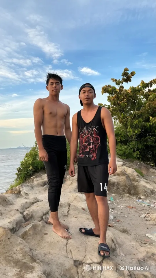 Kungfu Practitioners Demonstrate Skills on Rocky Beach – AI Generated Video | Hailuo AI