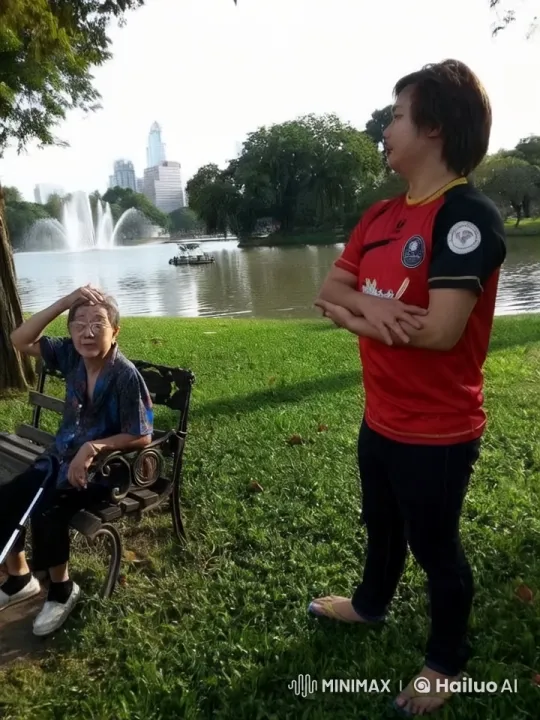 Kung Fu Duel in Tranquil Park Setting – AI Generated Video | Hailuo AI