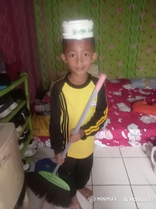 Young Boy Practicing Kungfu in Colorful Room – AI Generated Video | Hailuo AI
