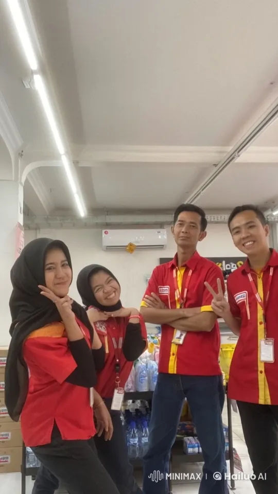 Employees in Red Uniforms Perform Kung Fu in Store – AI Generated Video | Hailuo AI