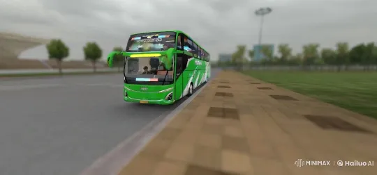 Bus Transforms into a Robot on Quiet Road – AI Generated Video | Hailuo AI