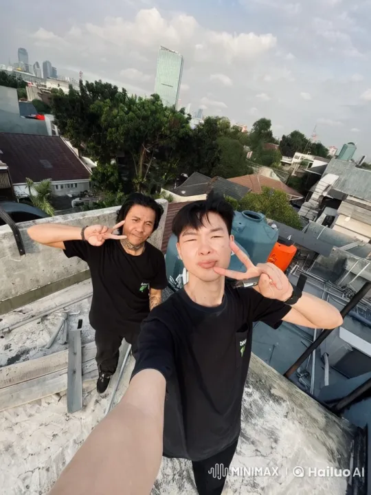Kung Fu Masters in Rooftop Battle Over Cityscape – AI Generated Video | Hailuo AI