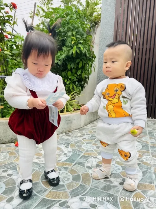 Children's Playful Kung Fu Fight in Garden – AI Generated Video | Hailuo AI