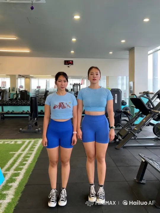 Women's Kung Fu Display in Gym Setting – AI Generated Video | Hailuo AI