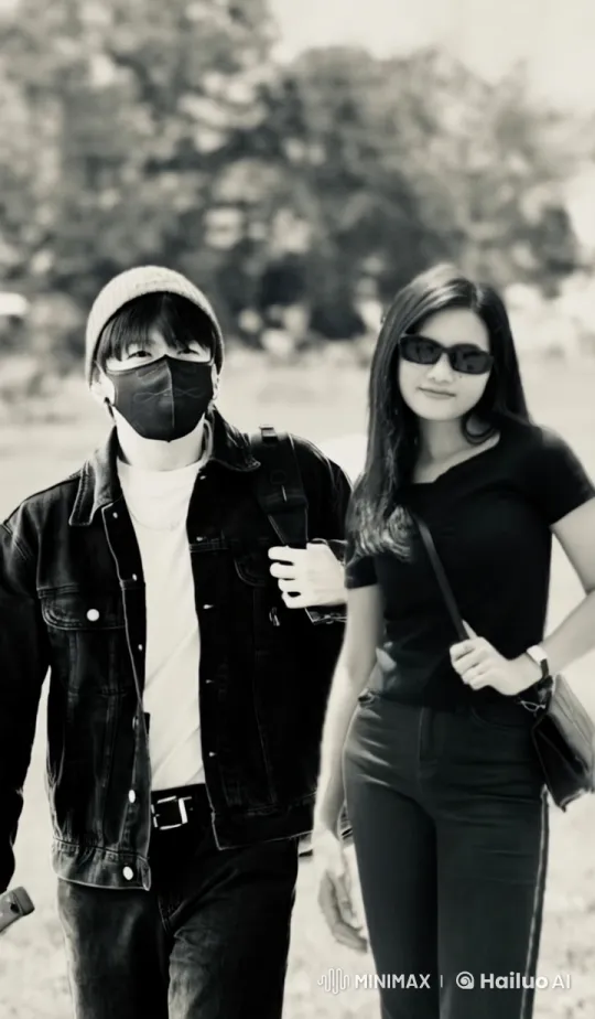 Young Couple Embraces and Walks Through Park – AI Generated Video | Hailuo AI