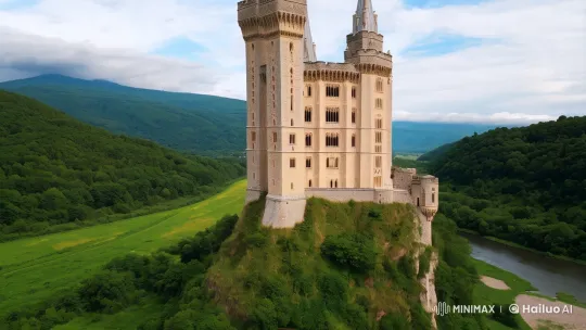 Majestic Castle: A Grand and Serene Fortress Landscape – AI Generated Video | Hailuo AI