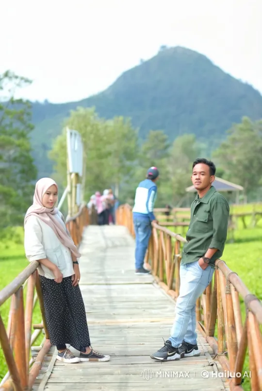 Young Woman Demonstrates Kungfu on Scenic Bridge – AI Generated Video | Hailuo AI