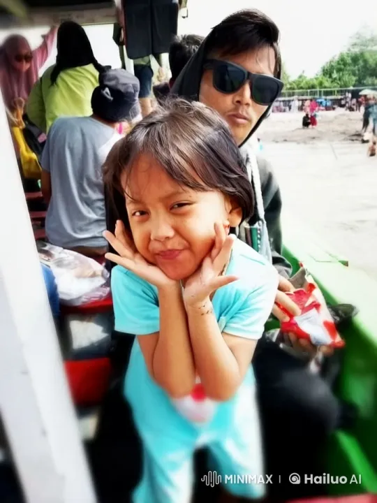 Joyful Child Jumps on Boat, Captures Vibrant Day Out – AI Generated Video | Hailuo AI