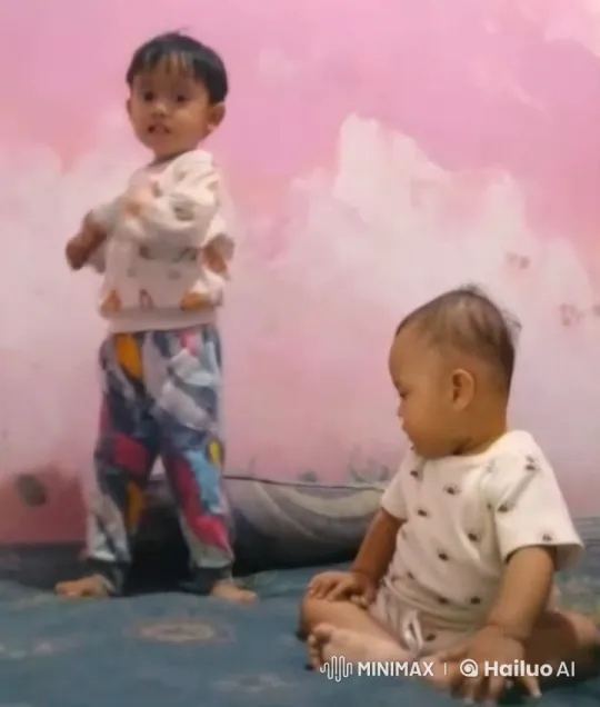 Children's Playful Kung-Fu Fight in Pink Room – AI Generated Video | Hailuo AI