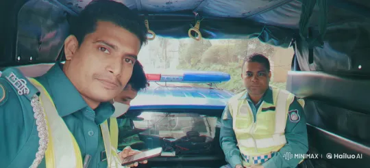 Police Officers Perform Synchronized Kung Fu in Vehicle – AI Generated Video | Hailuo AI