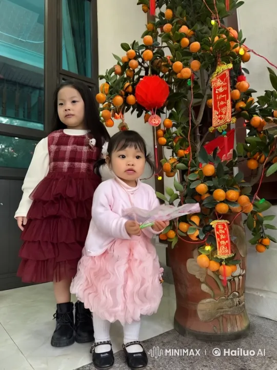 Kungfu Girls Practice by Festive Kumquat Tree – AI Generated Video | Hailuo AI