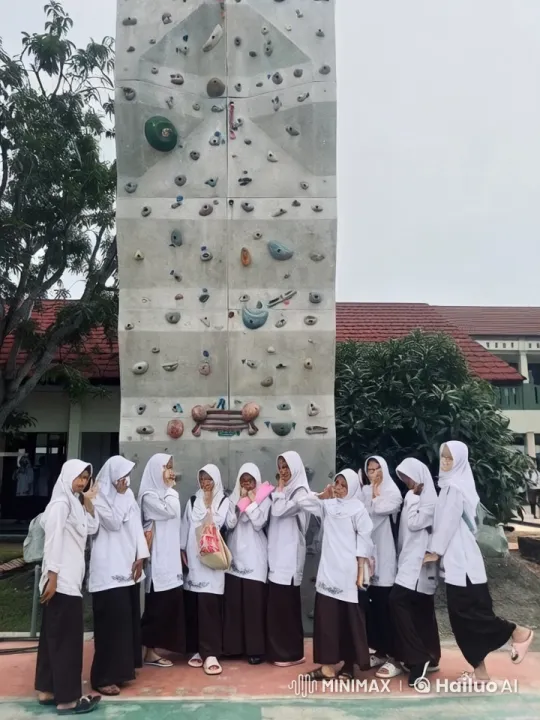 Girls Perform Kungfu in Front of Climbing Wall – AI Generated Video | Hailuo AI