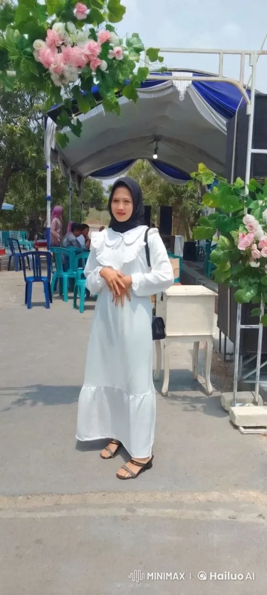 Woman in White Dress Performs Kungfu at Festive Outdoor Event – AI Generated Video | Hailuo AI