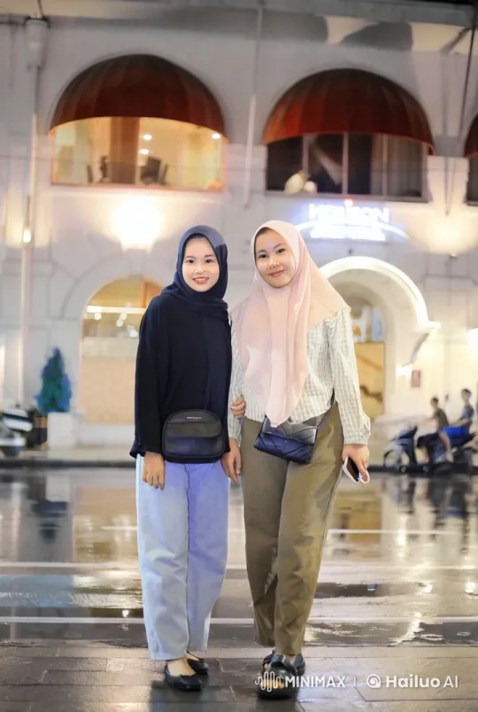 Young Women Perform Impressive Martial Arts on Wet Pavement – AI Generated Video | Hailuo AI