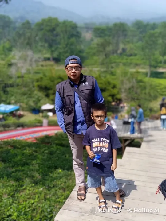 Man and Boy Bonding on Outdoor Platform – AI Generated Video | Hailuo AI
